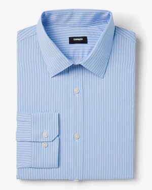 Slim Striped Wrinkle-Resistant Everyday Performance Dress Shirt