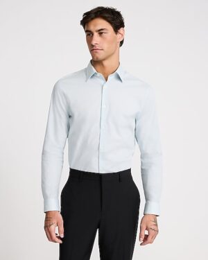 Slim Solid Cotton Stretch 1MX Dress Shirt
