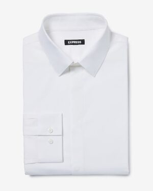 Extra Slim Covered Placket Cotton Stretch 1MX Dress Shirt