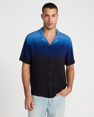 Dip Dye Rayon Short Sleeve Shirt