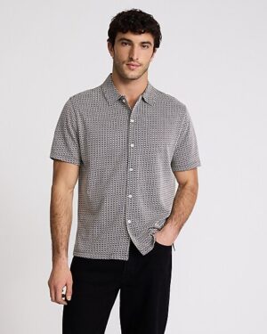 Geo Jacquard Short Sleeve Shirt