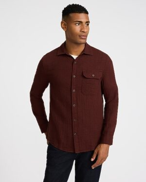 Grid Plaid Double Weave Shirt