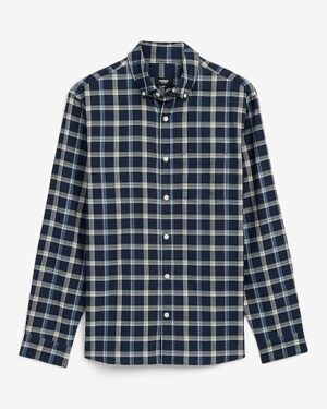 Square Plaid Cotton Soft Wash Shirt
