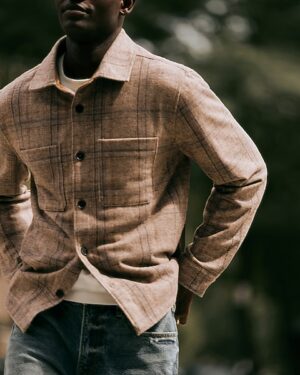 Plaid Brushed Double Pocket Shirt