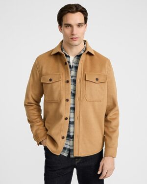 Double Button Pocket Shirt Jacket