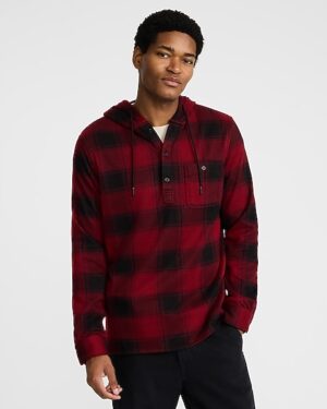 Plaid Hooded Sweater Flannel