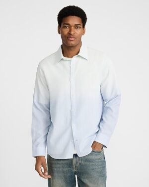 Gradient Striped Long Sleeve Shirt