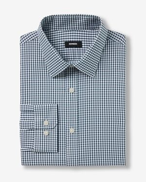 Slim Gingham Wrinkle-Resistant Everyday Performance Dress Shirt
