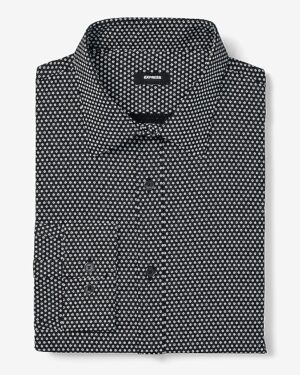 Extra Slim Mini Circles Wrinkle-Resistant Everyday Performance Dress Shirt