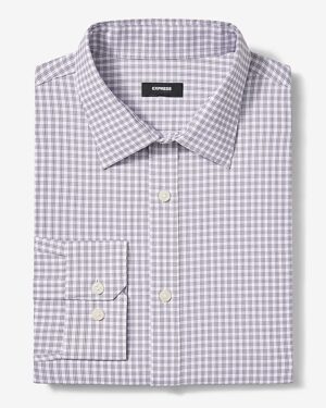 Slim Plaid Wrinkle-Resistant Everyday Performance Dress Shirt