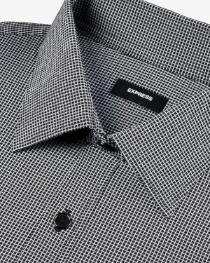 Slim Mini Windowpane Wrinkle-Resistant Everyday Performance Dress Shirt