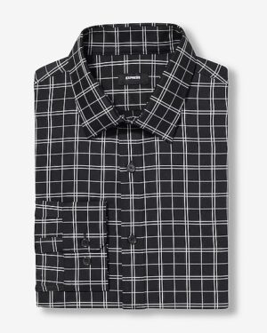 Slim Plaid Wrinkle-Resistant Everyday Performance Dress Shirt