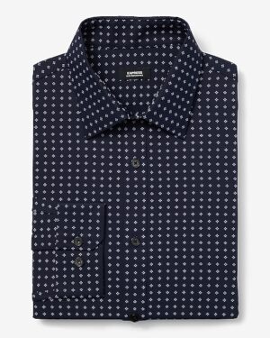 Slim Tile Dots Wrinkle-Resistant Everyday Performance Dress Shirt