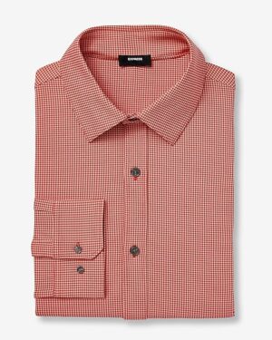 Slim Mini Gingham Wrinkle-Resistant Everyday Performance Dress Shirt