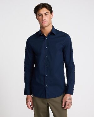 Extra Slim Solid Cotton Stretch 1MX Dress Shirt
