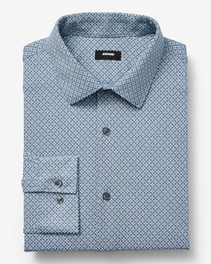 Slim Mini Geo Stretch Modern Tech 1MX Dress Shirt