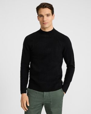 Felted Mock Neck Sweater