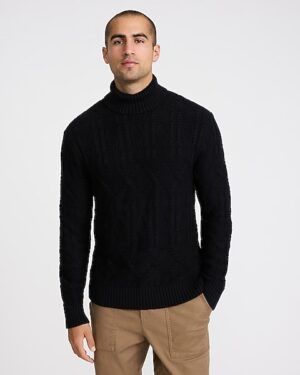 Cable Knit Turtleneck Sweater