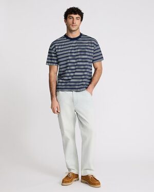 Striped Premium Weight Cropped Loose T-Shirt
