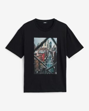 Hudson Bridge Perfect Pima Cotton Graphic T-Shirt