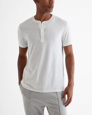 Perfect Pima Cotton Short Sleeve Henley