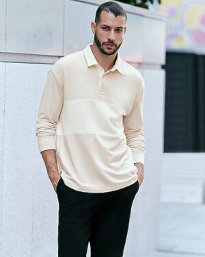 Rugby Striped Long Sleeve Polo
