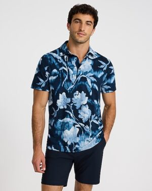 Blurred Floral Pique Everyday Performance Polo
