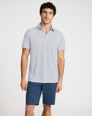 Mini Geo Printed Pique Everyday Performance Polo