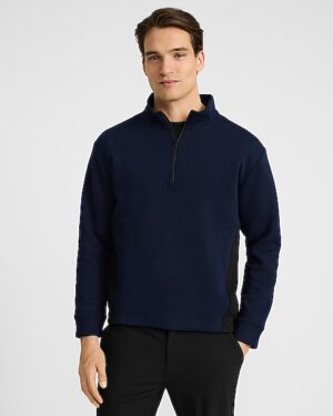 Colorblock Quarter Zip Sweatshirt
