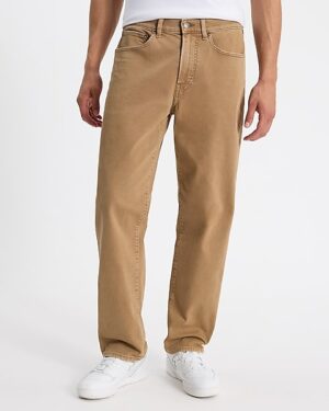 Loose Tan Hyper Stretch Jeans