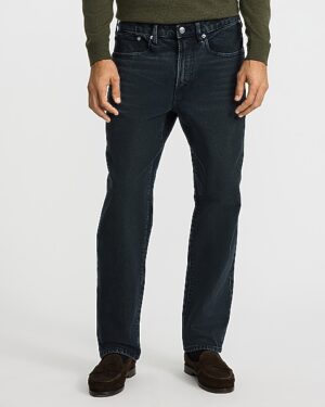 Loose Dark Wash Stretch Jeans