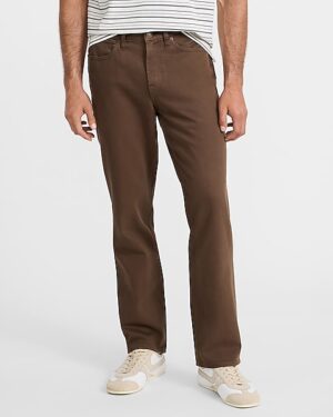 Soft Wash Straight Brown Jeans
