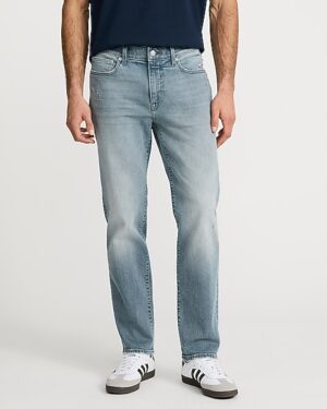 Slim Straight Light Wash Stretch Jeans