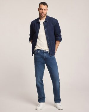 Slim Straight Medium Wash Flex Fleece Jeans