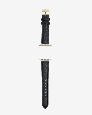 Black Faux Leather Watch Band