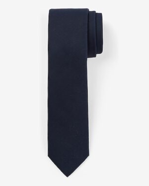 Narrow Navy Solid Tie