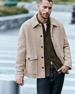 Textured Boucle Wool-Blend Jacket
