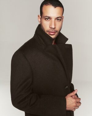 Brown Wool-Blend Topcoat