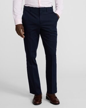 Slim Dark Navy Cotton-Blend Suit Pant