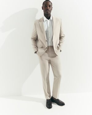 Slim Khaki Stretch Suit Pant