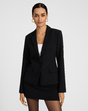 Editor Studio Stretch Twill Fitted Two Button Blazer