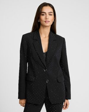 Embellished Two Button Relaxed Blazer