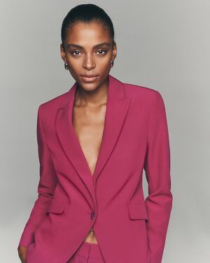Editor Signature Stretch One Button Blazer