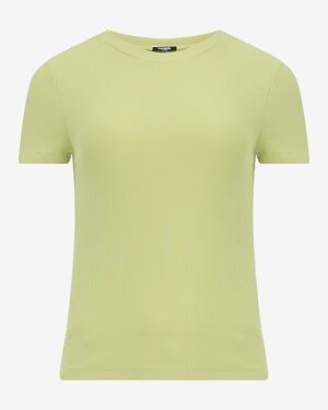 Essential Fitted Ribbed Crew Neck Short Sleeve Tee