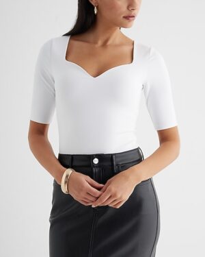 Body Contour High Compression Sweetheart Neckline Tee