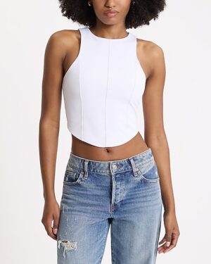 Body Contour High Compression High Neck Seamed Tank