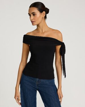 Off The Shoulder Tie Tee