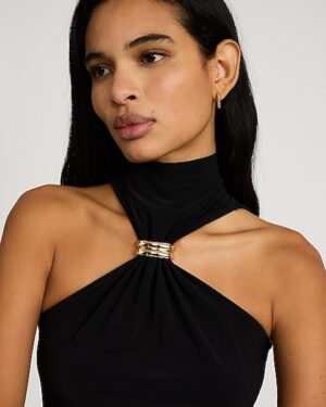 Mock Halter Neck Gold Hardware Tank