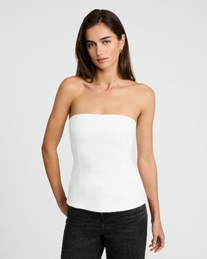 Ponte Peplum Tube Top