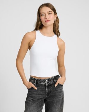 Body Contour High Compression High Neck Cropped Tank